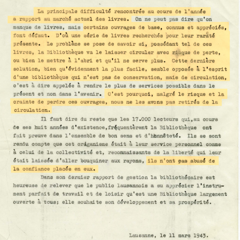 © Atelier de numérisation et les archives de la Ville de Lausanne.