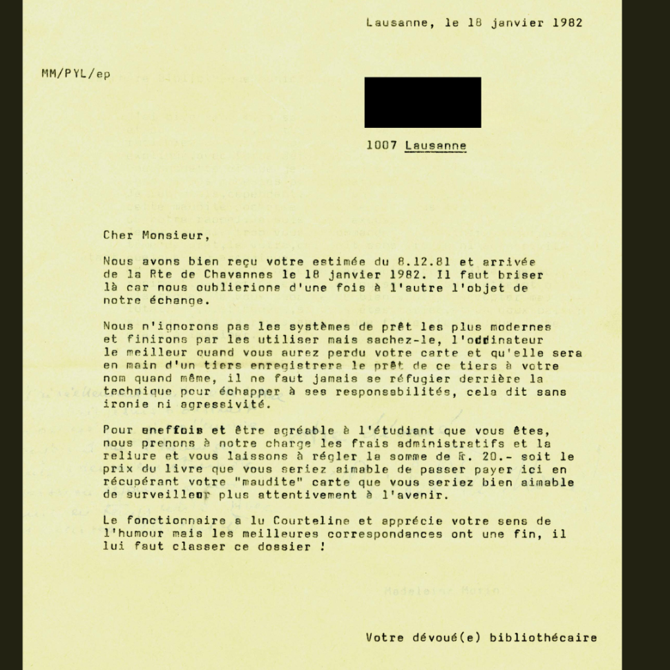 © Atelier de numérisation et les archives de la Ville de Lausanne