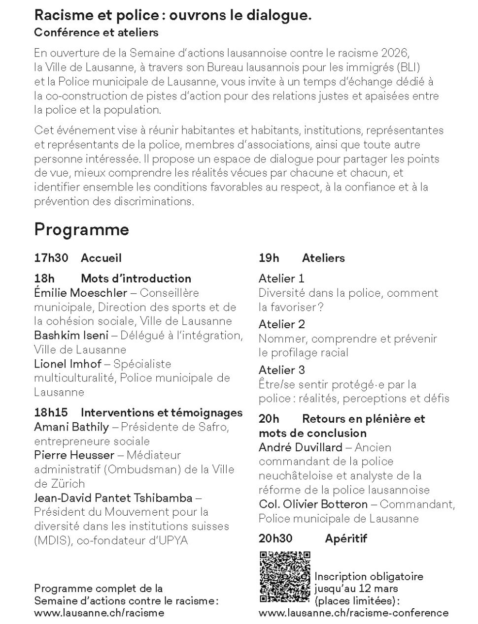 &copy; BLI – Ville de Lausanne