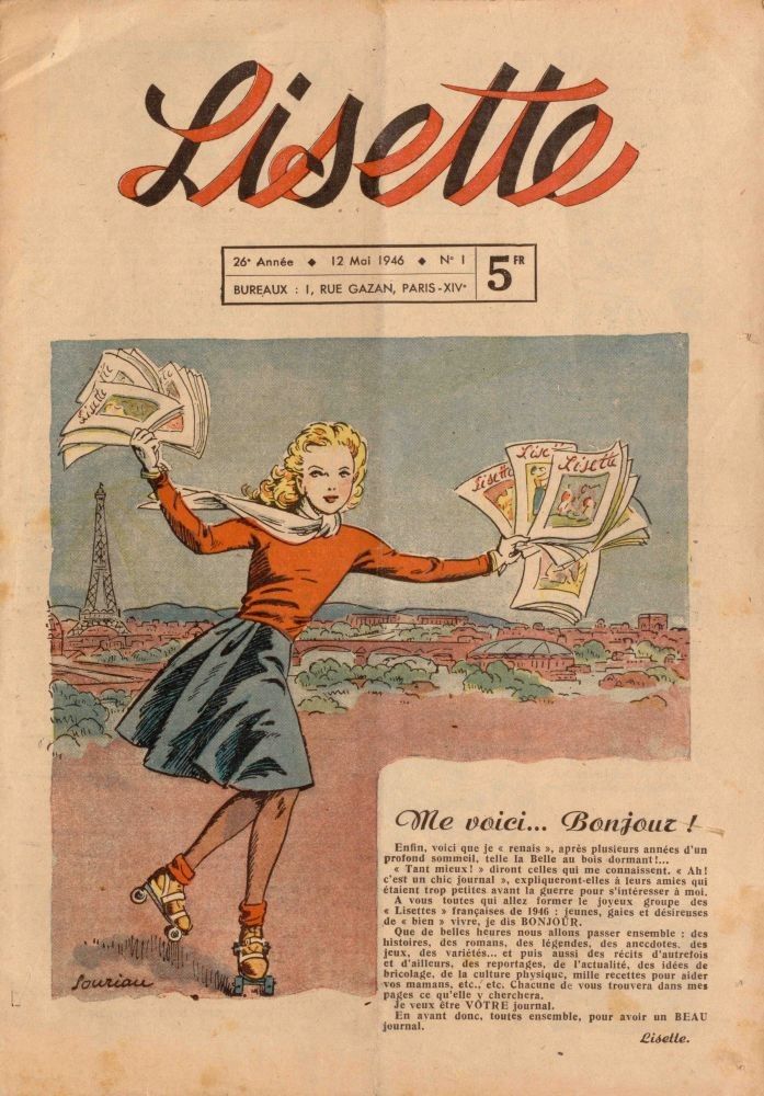 © Couverture, Lisette n°1 du 12 mai 1946 - CBD