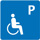 Place de parc accessible en fauteuil roulant