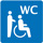 Toilettes accessibles en fauteuil roulant