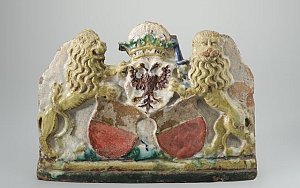 Les tenant et le cimier Anges, lions et aigle: les tenants et cimier de l'écu