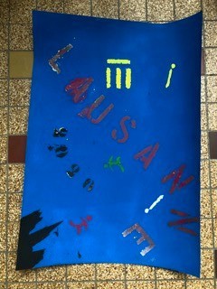 Superbes affiches des JOJ faites par la classe de 6P de M. Nait-Mouloud au collège de l'Eglantine