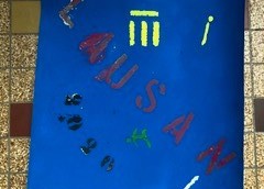 Superbes affiches des JOJ faites par la classe de 6P de M. Nait-Mouloud au collège de l'Eglantine