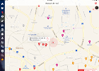 Localisation de points d'intérêt à proximité (offices de l'administration, déchèteries, écopoints, chantiers ou lieux où se déroulent manifestations et événements)  © 2017 – Ville de Lausanne