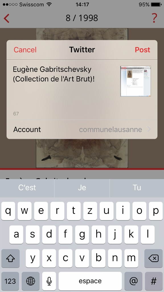 Possibilité d'annoncer une manifestation, un chantier ou une offre d'emploi sur son fil Twitter ou sa page Facebook