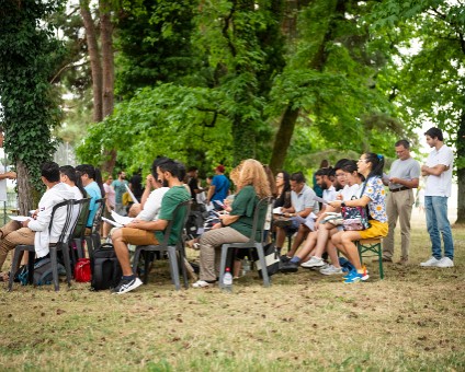 BLI Lausanne, le 19 juillet 2023. Cours de français à Vidy par le Bureau lausannois pour les immigrés (BLI). Photo: Sébastien Anex