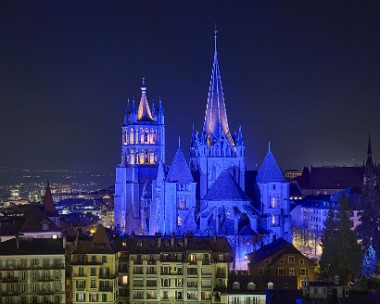 11-Cathédrale-Scénario festif, vue Est, ©Rémy Gindroz