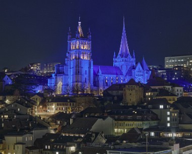 12-Cathédrale-Scénario festif, vue Sud, ©Rémy Gindroz