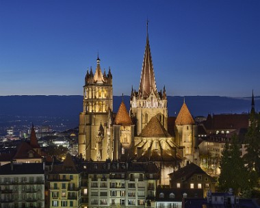 3-Cathédrale-Scénario plein feu hiver, vue Est, ©Rémy Gindroz
