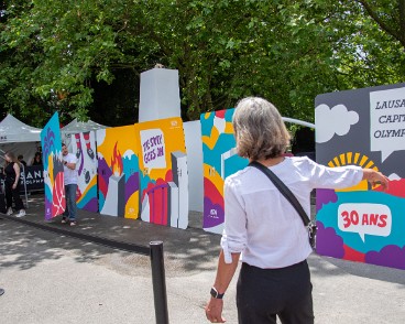 inauguration_vasque_jojo2020_vidy-9 Inauguration de la vasque des JOJO 2020, à l'espace Fair-Play à Vidy. Présence de Virginie Faivre, présidente du comité d'organisationet des JOJO Lausanne 2020,...