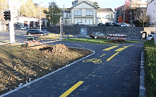 travaux-cesar-roux-06 Cohabitation entre vélos et piétons.