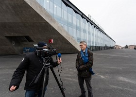 Inauguration Stade de la Tuilière Oscar Tosato, municipal en charge de la direction Sport et cohésion sociale, lors de l'inaguration du Stade de la Tuilière à Lausanne, nouvel écrin du...